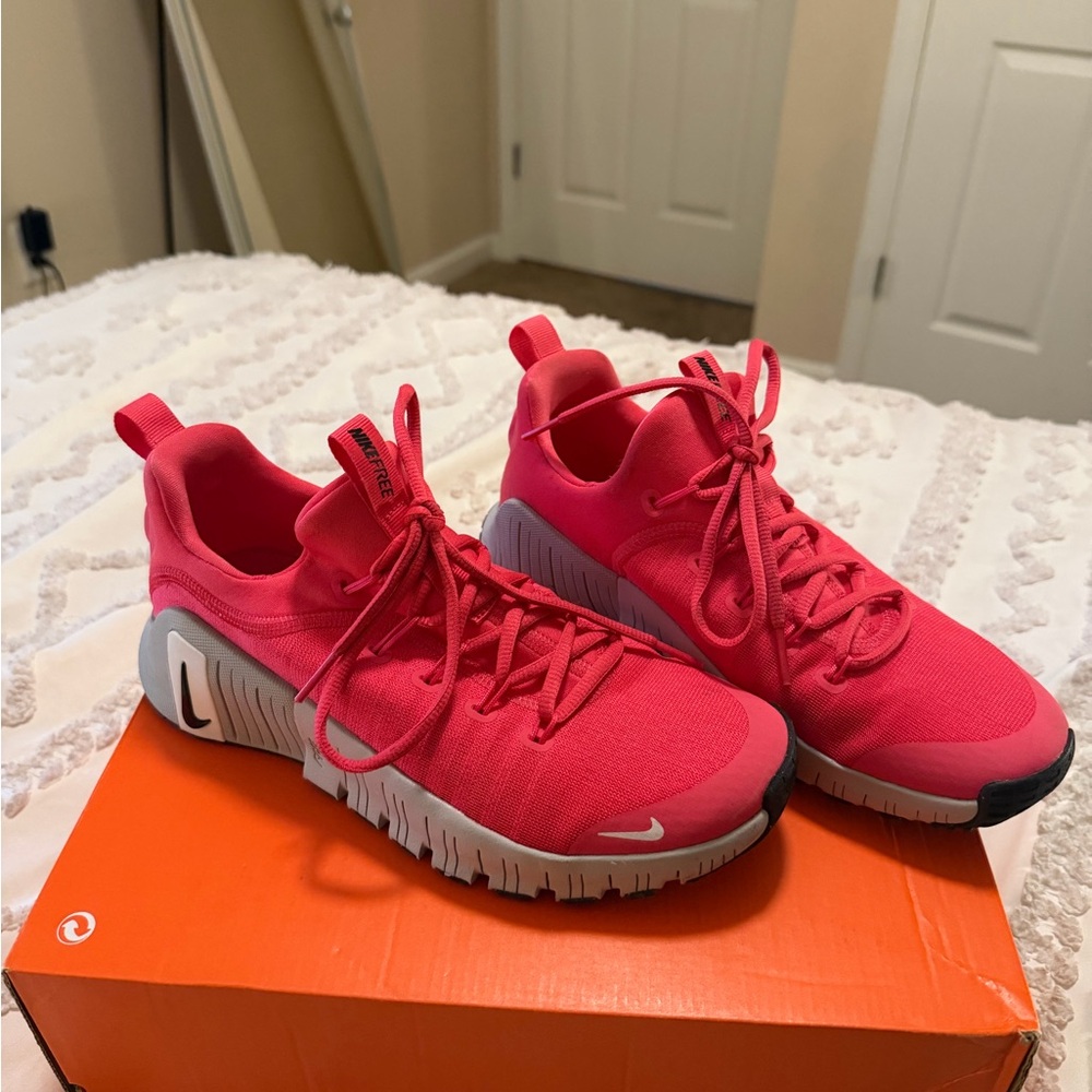 Nike Hot Pink Athletic Sneakers with White Accents